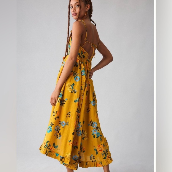 Anthropologie Maeve High-Low Pleated-Trim Dress - Picture 2 of 7